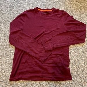 Urban Pipeline Burgundy Long Sleeve T-Shirt